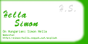 hella simon business card